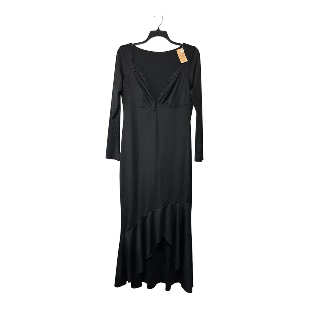 Popilush Shapewear Mermaid Maxi Dress 3XL Black Long Sleeve Slimming Cocktail